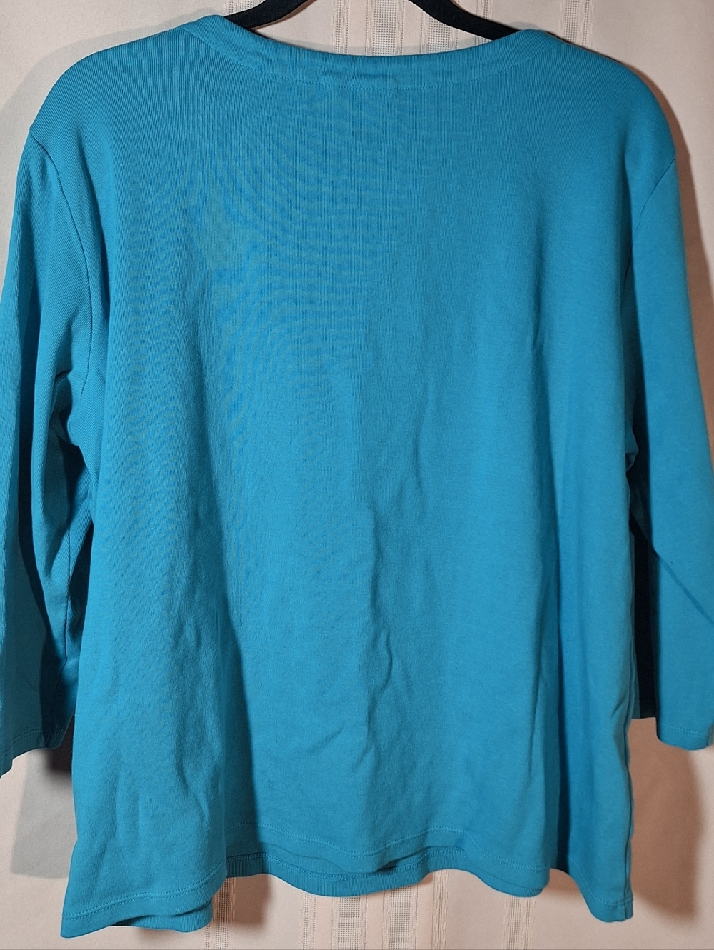 RAFAELLA Turquoise Eyelet Zip-Front Top - Picture 2 of 6